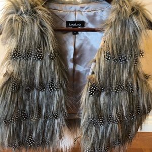 Bebe Faux Fur Vest (never worn)
